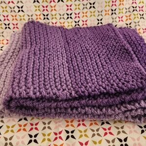 Elegant Purple Knit Scarf
